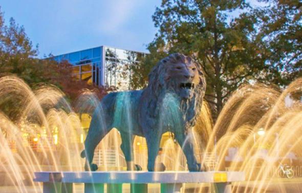 Lion Fountain ODU Campus
